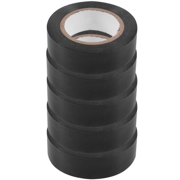 ETHZZLE 5Pcs Industrial Grade Black Electrical Tape Low Friction Coefficient for Repair Applications