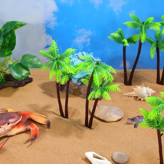 ETHZZLE 5Pcs Green Miniature Coconut Palm Tree for Indoor Decoration Diy Project