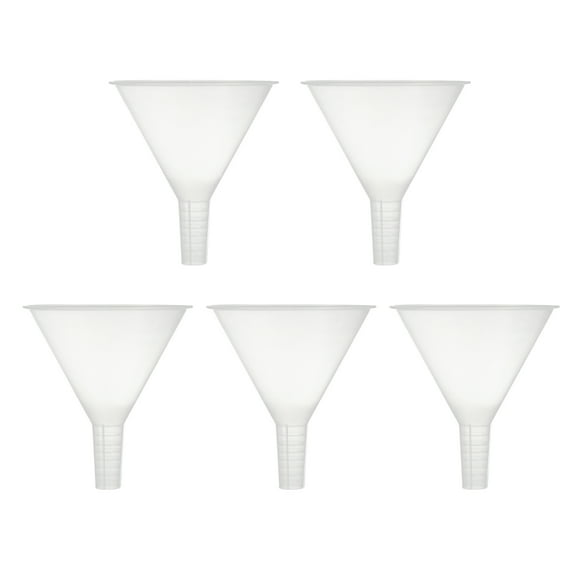 ETHZZLE 5pcs Small Narrow Neck Funnel Clear Plastic for Liquid Transfer Science