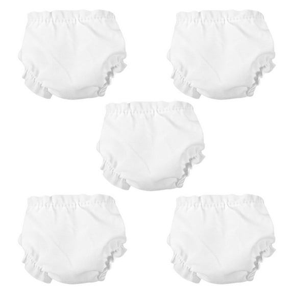 ETHZZLE 5-Pack Miniature White Fabric Clothes for Plushies, Simple Design to Relationship and Bath Time Fun