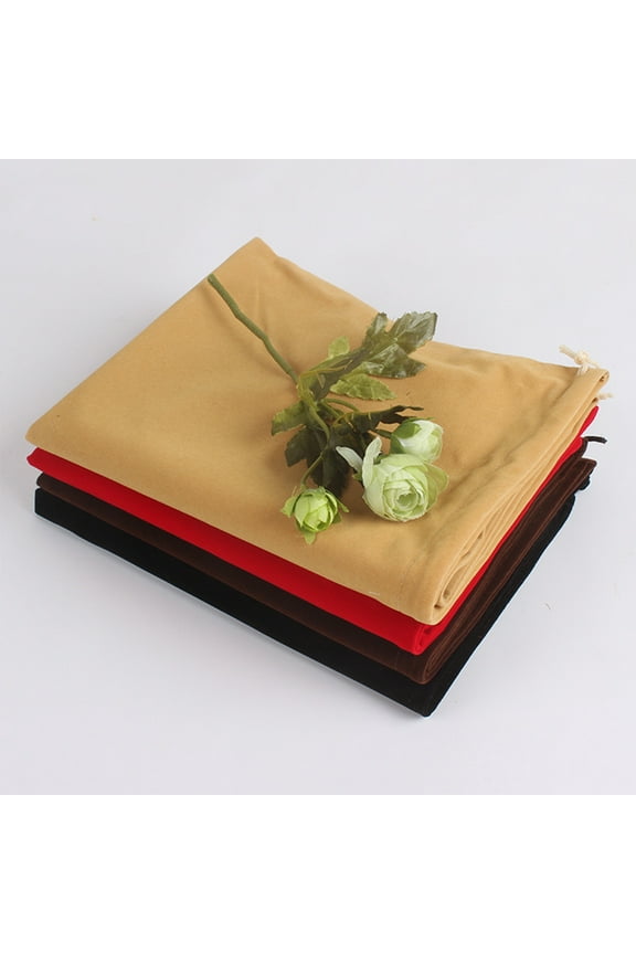 5Pcs Multifunctional Black Drawstring Bag Made of Premium Lint Material for Storage