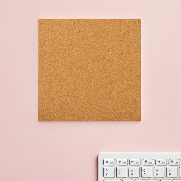 ETHZZLE 5Pcs Desk Cork Board Tiles Soundproof Cork Sheets Light Brown for Office and Home Wall Decor