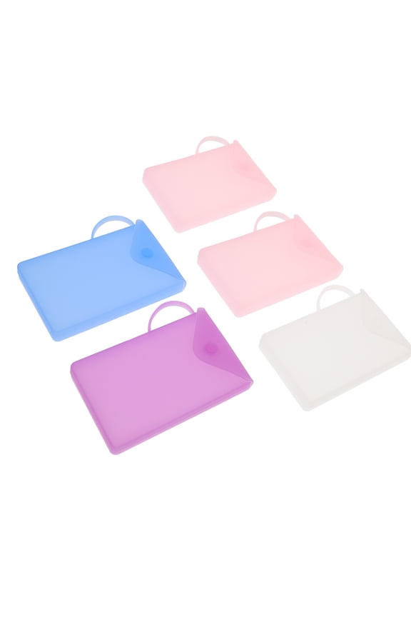 5Pcs Lightweight Waterproof Silicone Face Mask Holders Multipurpose Storage Pouches