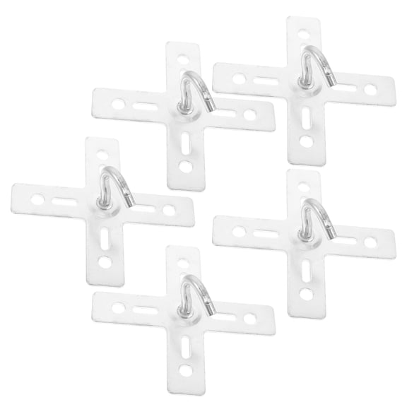 ETHZZLE 5pcs Light Mounting Brackets Heavy Duty Ceiling Hooks For Ceiling Lights Silver Iron