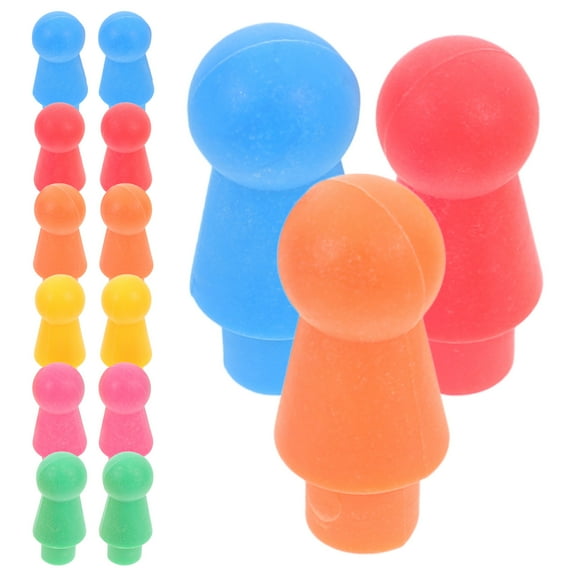 ETHZZLE 60Pcs Plastic Pawn Chess Pieces for Flight Chess Game and Versatile Board Game Accessory