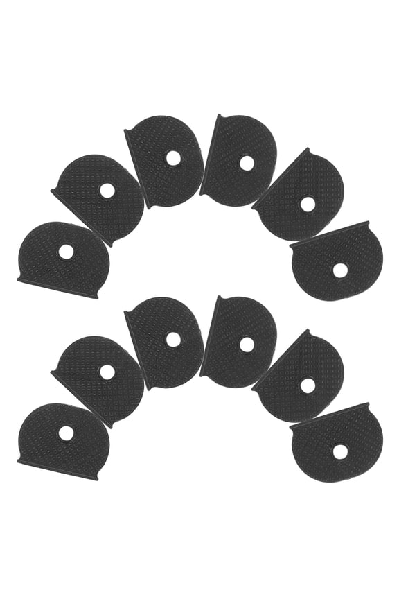60Pcs Stylish Black Silicone Key Marker Tags for Easy Key Identification