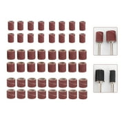 ETHZZLE 66Pcs Rubber Mandrels with Sanding Band Sleeves for Grinding and Sanding Ceramics Stone Glass Wood