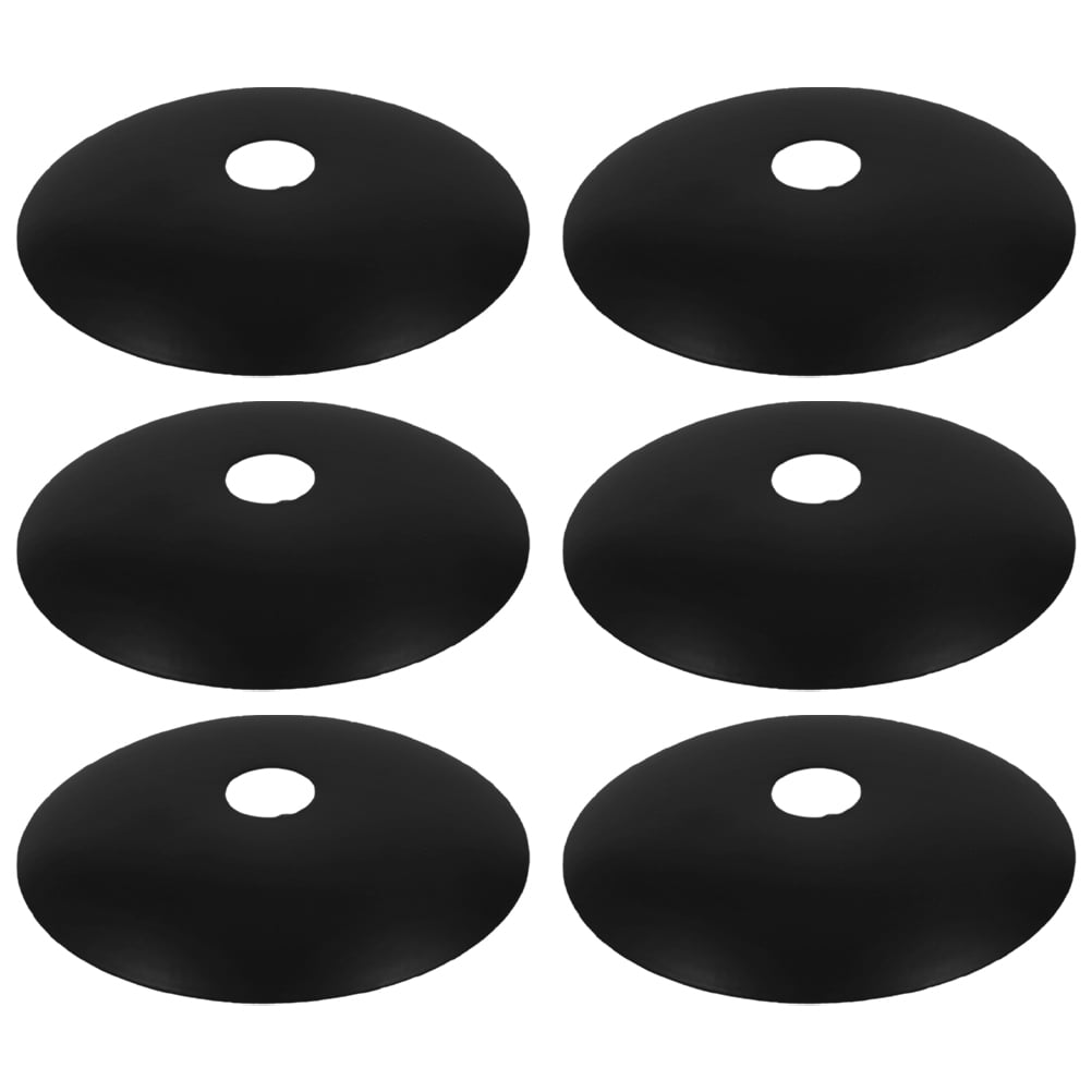 ETHZZLE 6Pcs Versatile Black Metal Ceiling Light Base Plates for Home ...