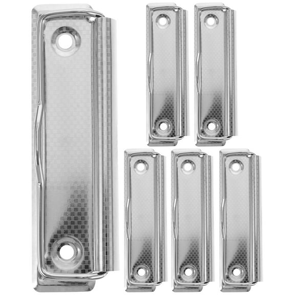 ETHZZLE 6Pcs Metal Clipboard Clips Aluminum Silver for Office Workers Hardware Replacement