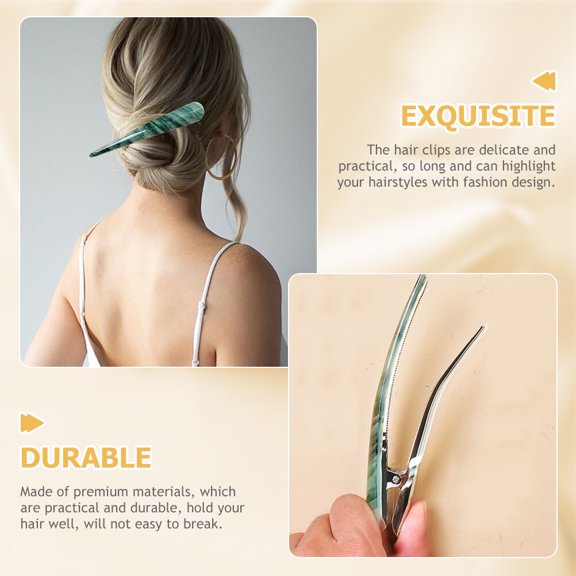 ETHZZLE 6Pcs Long Alligator Hair Clips Durable for Hair Styling and Sectioning