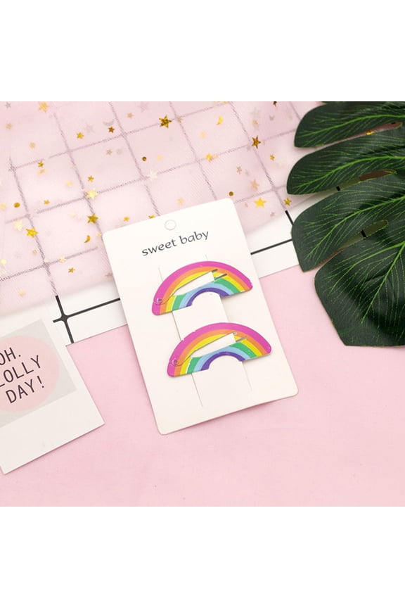 6Pcs Snap Hair Clips with Beautiful Patterns Assorted Colors Hair Barrettes