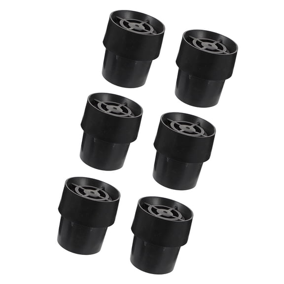 ETHZZLE 6Pcs Black Protective Latex Feet Covers Non Slip Durable Pads for Trampoline and Furniture