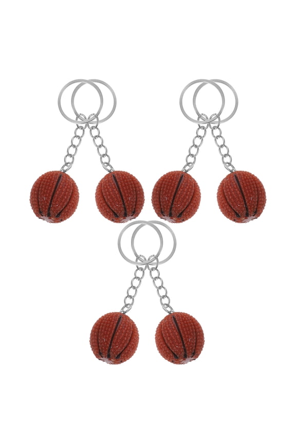 Brown Basketball Keychain Resin and Iron Gift for Any Occasion