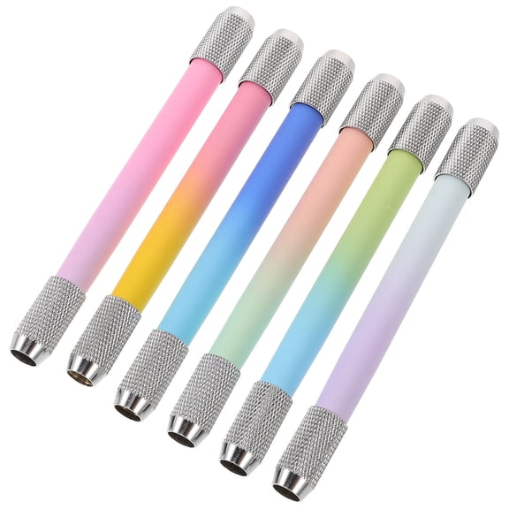 ETHZZLE 6-Pack Metal Pencil Extenders Compact and Easy to Install for Art, Drawing, and Office Use