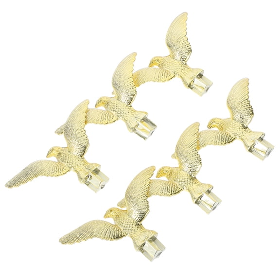 ETHZZLE 6Pcs Outdoor Flagpole Eagle Head Topper Golden Decorative Finial Replacement Accessory