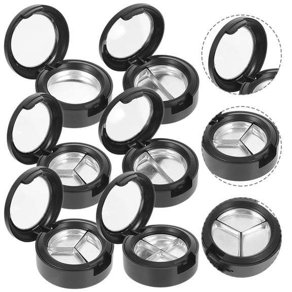 ETHZZLE 6Pcs Black Refillable Lipstick Storage Container Makeup Organizer Box