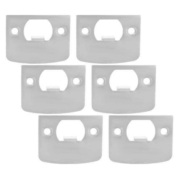ETHZZLE 6Pcs Extended Door Strike Plate Stainless Steel Security Reinforcement Home Security