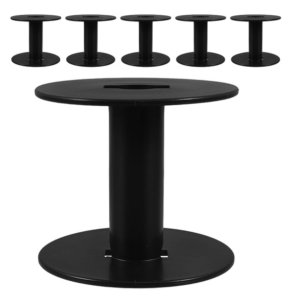 ETHZZLE 6Pcs Plastic Cable Reels Black Compact Wire Spool Holder for Electric Cord Organizer