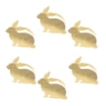 thumbnail image 1 of ETHZZLE 6Pcs Golden Zinc Alloy Napkin Rings Easter Bunny Shaped Decorative Napkin Holders, 1 of 8
