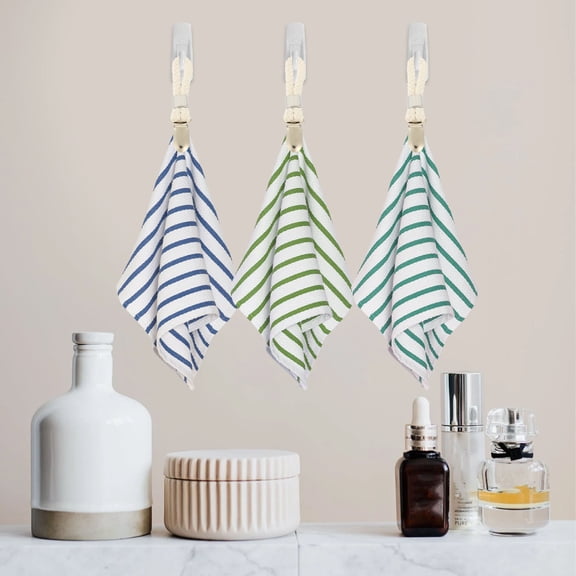 ETHZZLE 6Pcs Towel Clips with Cotton Rope Loop for Hanging Bathroom Towels in Assorted Colors