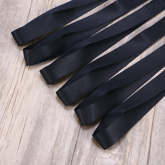 ETHZZLE 6Pcs Heavy Duty Tie Down Straps For UTV Black Dacron Securing Vehicles Motorcycle Owners Lawn Equipment