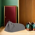 thumbnail image 1 of ETHZZLE 6Pcs Reusable Cotton Drawstring Shoe Bags Dark Grey for Travel Packing and Storage, 1 of 7