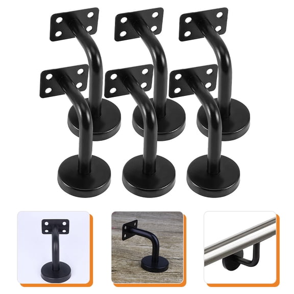 ETHZZLE 6Pcs Modern Lshaped Rail Holder Bracket for Diy Projects and Stair Railings