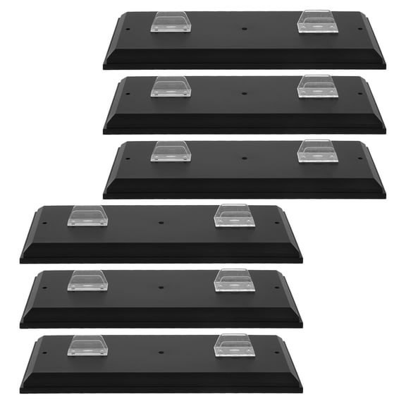 ETHZZLE 6Pcs Black Plastic Motorcycle Model Display Stands for Office and Home Use