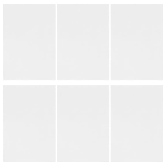 ETHZZLE 6-Pack White Aluminum Sublimation Sign Blanks Metal Plates for Decor Crafting