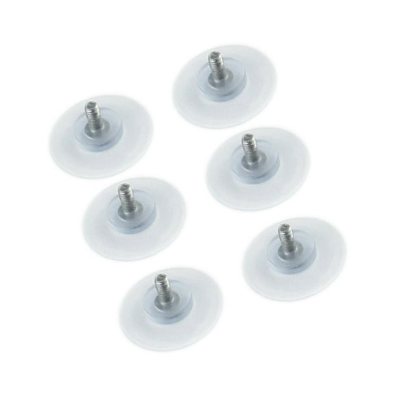 ETHZZLE 6Pcs Transparent PVC Suction Cups for Glass Tables with Strong Rubber Base