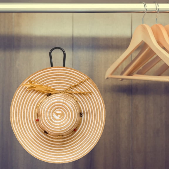 ETHZZLE 6Sets Black Multi Functional Wall Hooks for Hanging Coats Hats Bags in Home