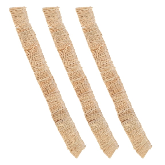 ETHZZLE 6Pcs Artificial Straw Roof Rolls Light Brown for Diorama and Model Roof Projects