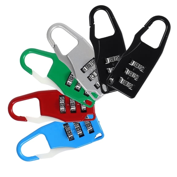 ETHZZLE 6-Pack Luggage Locks Set, Iron Combination Security Locks for Suitcases, Safety Accessories