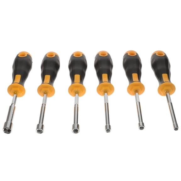 ETHZZLE 6Pcs Hand Tool Nut Driver Set with Arbor Hardened Bits for Comfortable Use
