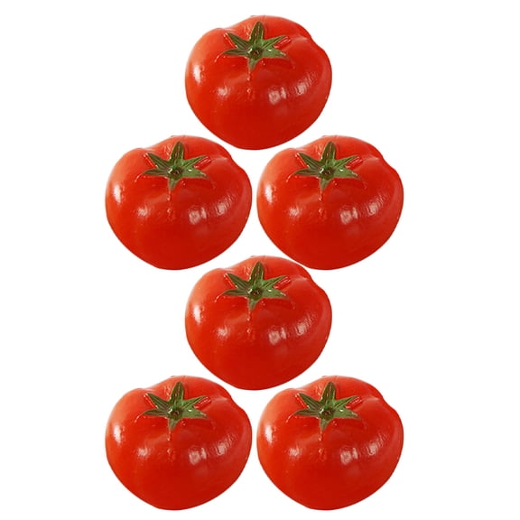 ETHZZLE Artificial Fake Decor Red PVC 6pcs