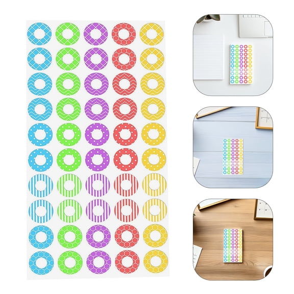 ETHZZLE 750Pcs Paper Hole Reinforcement Circles Assorted Color Easy Use for Loose Leaf Binder Pages