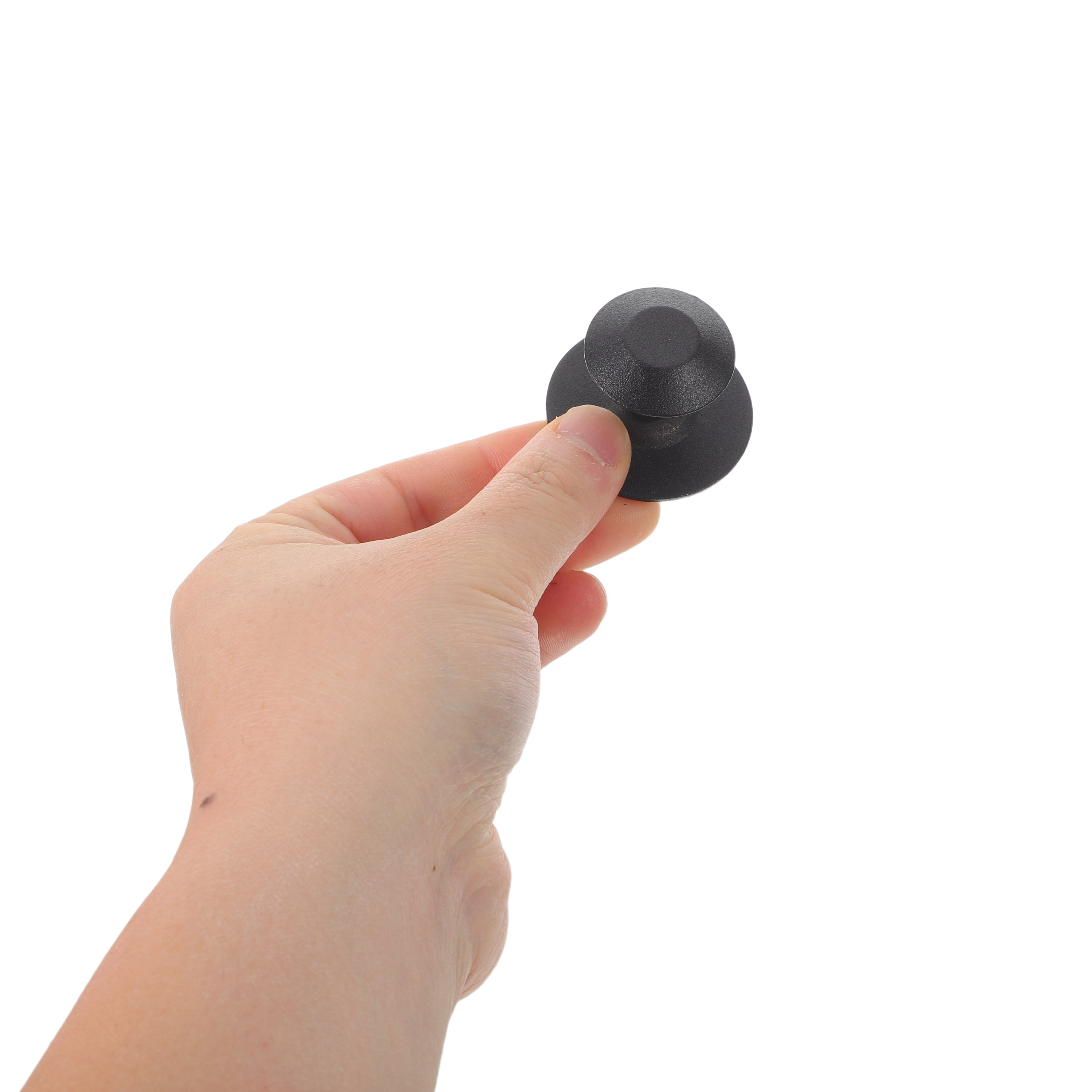 ETHZZLE Self-Adhesive Drawer Knobs and Pulls, Non-Turning Door Handles for Glass Cabinets, Pantry, Kitchen, Closet - Black Finish
