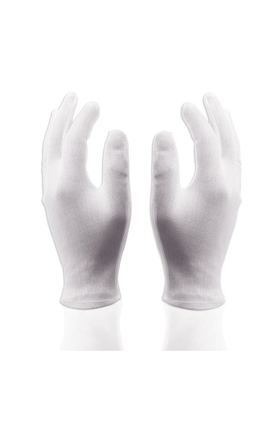 8Pairs Lightweight White Nylon Glove for Film Handling and Protective Use Comfortable and Reusable
