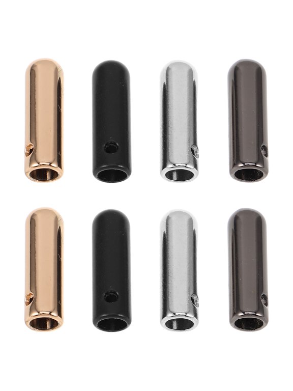 Alloy Cord Ends Assorted Color for DIY Use Metal Connector Charms 8Pcs