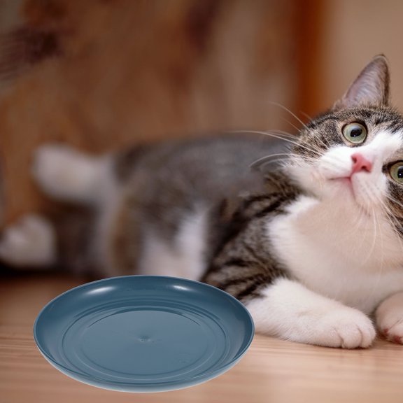 ETHZZLE 8Pcs Plastic Cat Water Bowls Shallow Design for Healthy Eating Posture