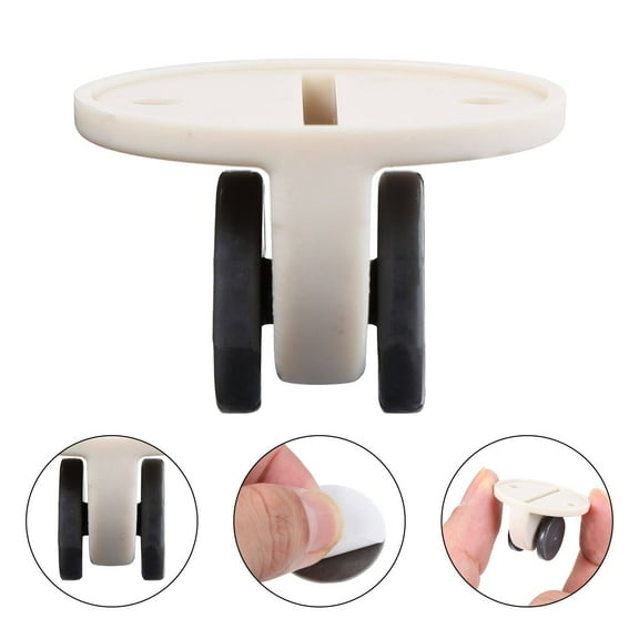 ETHZZLE 8Pcs Removable Roller Storage Case Wheels with Punch Free Adhesive Design Beige