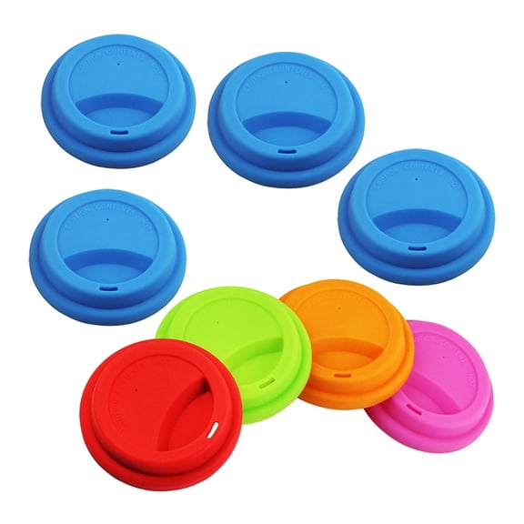 ETHZZLE 8Pcs Water Cup Lid Silicone Reusable with Air Intake and Drinking Hole