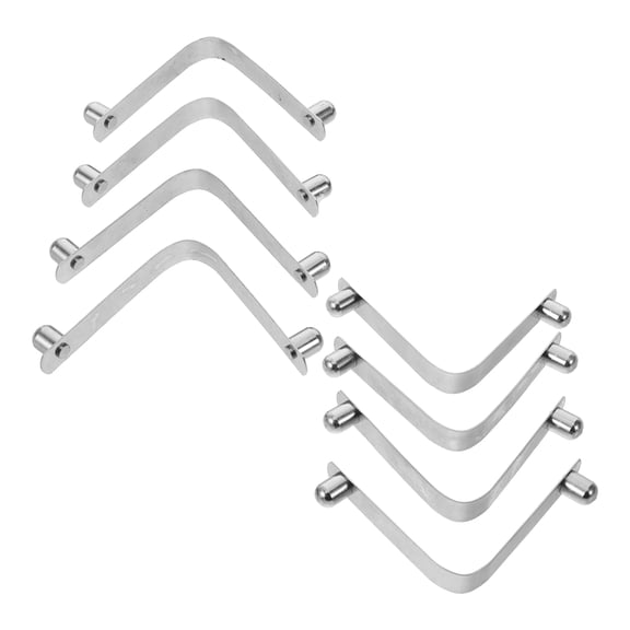 ETHZZLE Pool Pole Clips Stainless Steel V-Shaped Clip for Swimming Pool Tools - 8Pcs