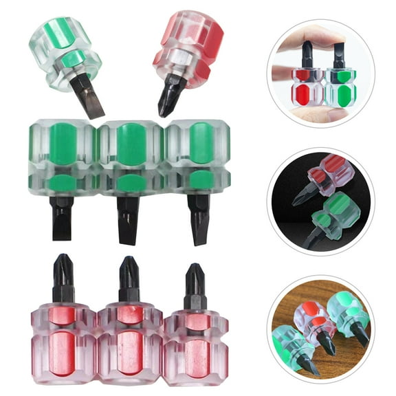 ETHZZLE Portable Mini Screwdrivers for Maintenance Plastic Green 8Pcs