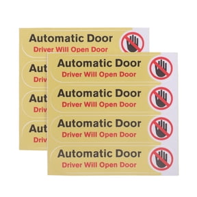 ETHZZLE Yellow Automatic Vehicle Door Reminder Stickers, Removable Sunproof Safety Labels for Cars