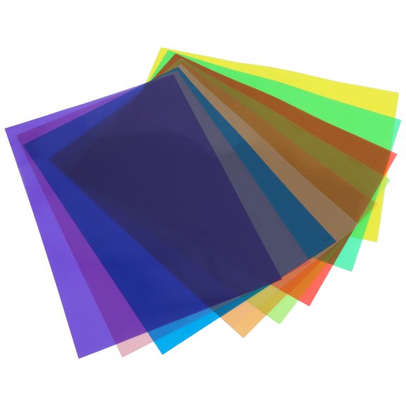 ETHZZLE 9 Sheets Colored Transparency Sheets Craft Assorted Color Wrapping Material for Craft Supplies