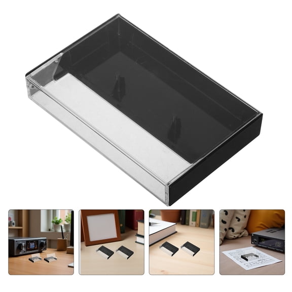 ETHZZLE 9-Pack Clear Plastic Audio Cassette Tape Storage Cases, Compact Dust-Resistant Organizer for Tape