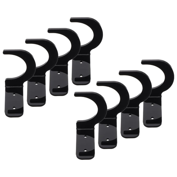 ETHZZLE 4Pairs Baseball Bat Stand Wall Mount Black Acrylic Metal Decorative Display