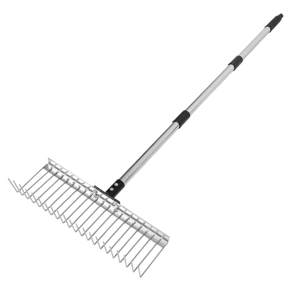 ETHZZLE Adjustable Telescopic Garden Leaf Rake Heavy Duty Metal for Yard Use