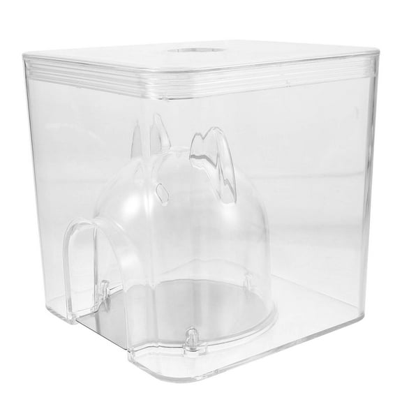 ETHZZLE Adorable Plastic Hamster Cooling House with Aluminum Plate for Small Pets Summer Comfort